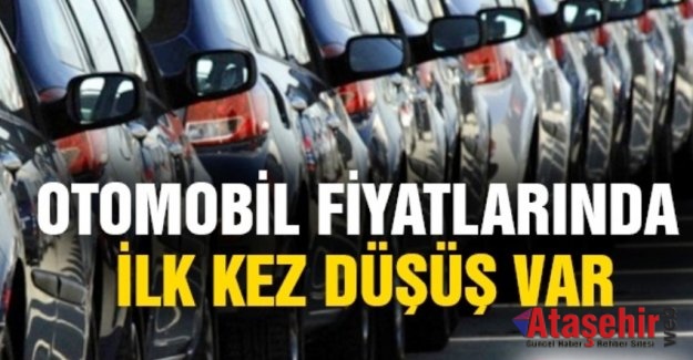 Otomobil fiyatlarında ilk kez düşüş var