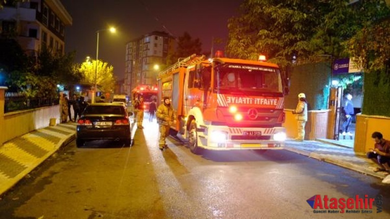 Ataşehir'de Öğrenci yurdunda yangın paniği