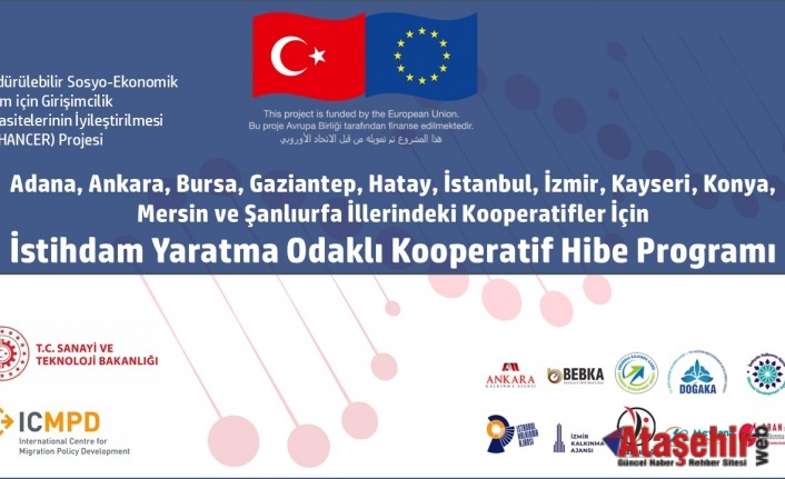 KOOPERATİF ve KOOPERATİF BİRLİKLERİ İÇİN 2,700,000 AVRO’LUK HİBE PROGRAMI!