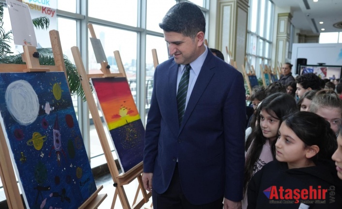 DEPREMZEDE ÇOCUKLAR ÇİZDİ GÖRENLER DUYGULANDI ‘’ENKAZDAN UMUDA” SERGİSİ ATAŞEHİR’DE