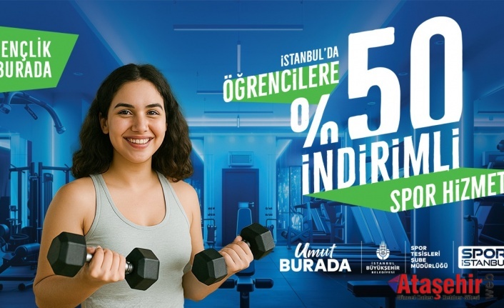 ÖĞRENCİLERE YÜZDE 50 SPOR İNDİRİMİ