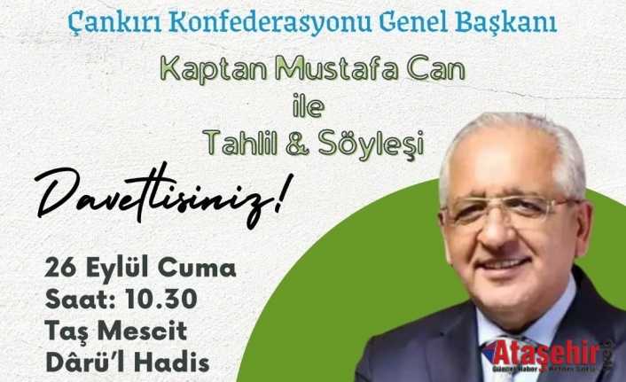 Kaptan Mustafa Can Çankırı’da Gençlerle Buluşuyor