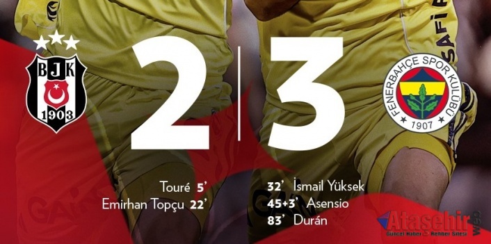 Fenerbahçe Beşiktaş’ı 3-2 Mağlup Etti