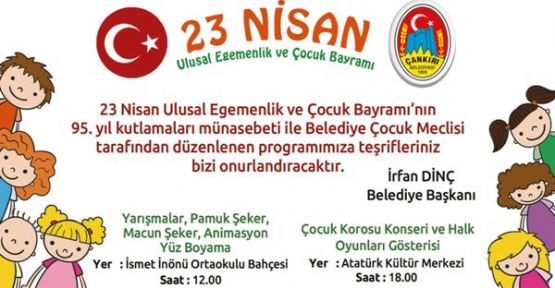 23 NİSAN ÇANKIRI'DA COŞKUYLA KUTLANACAK