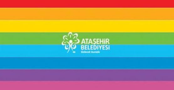Ataşehir Belediyesi'nden gökkuşağı logosu
