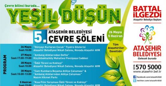 Ataşehir’de 5. Çevre Şöleni başlıyor