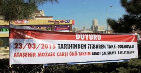 Ataşehir'de dolmuşçu eylemi