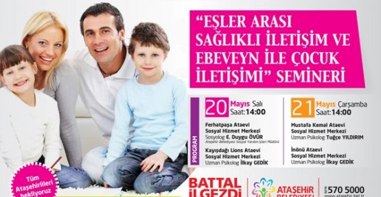 Ataşehirli Aileler için seminerler düzenleniyor