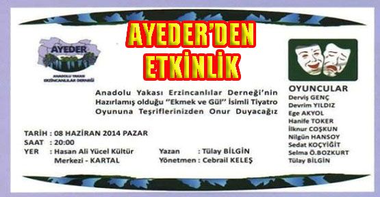 AYEDER ETKİNLİKLERİNE BİR YENİSİNİ DAHA KATTI...