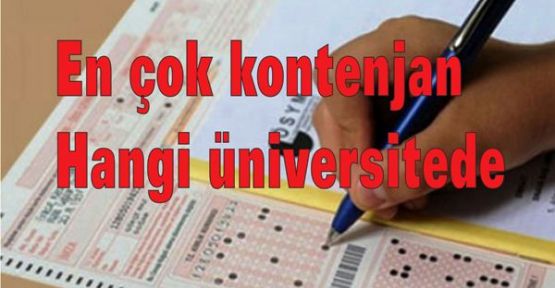 En çok kontenjan hangi üniversitede?