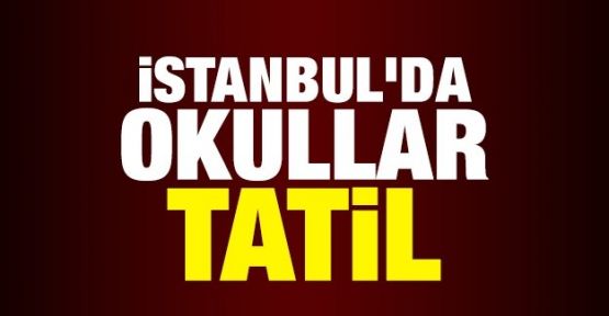 İstanbul'da okullar tatil!