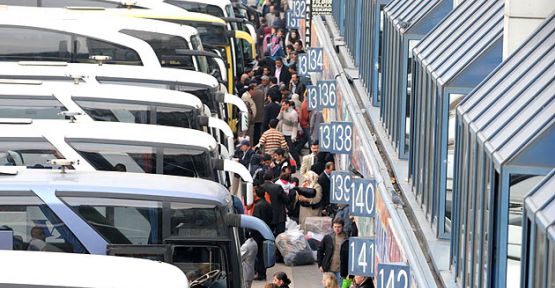 Otogarda ramazan bayramı yoğunluğu