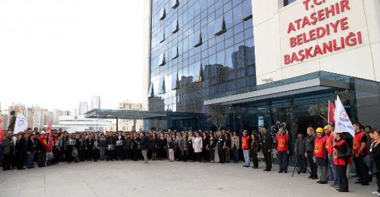 Soma İşçilerine Ataşehir’den saygı duruşu desteği