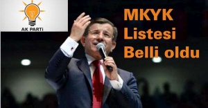 AK Parti'de MKYK listesi belli oldu