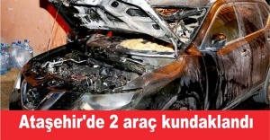Ataşehir'de 2 araç kundaklandı
