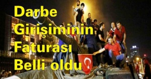 Darbe girişiminin faturası 300 milyar oldu