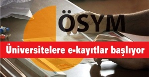 Üniversitelere e-kayıtlar başlıyor