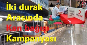 Kızılay’dan iki durak arasında kan bağışı kampanyası
