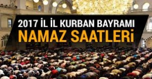 Kurban Bayramı Namazı Saatleri