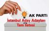 AK Parti İstanbul aday adayları tam listesi