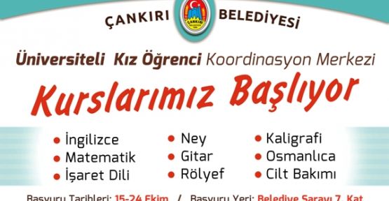 Üniversiteli Kız Öğrenci Kursları Başlıyor
