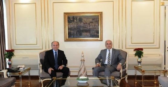 Vali Mutlu'dan ilk veda ziyareti Topbaş'a