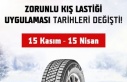 Zorunlu Kış Lastiği Uygulamasında Yeni Dönem...