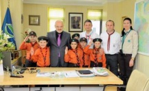 Minik İzcilerden Başkan Çelikbilek’e ziyaret