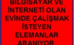İyi  derecede bilgisayar bilen Elemanlar Aranıyor