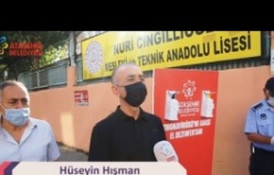 ATAŞEHİR’DE SINAVA GİREN ADAYLARA MASKE, DEZENFEKTAN VE SU DAĞITILDI
