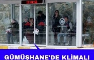 Gümüşhane'de Klimalı Duraklar Büyük İlgi...