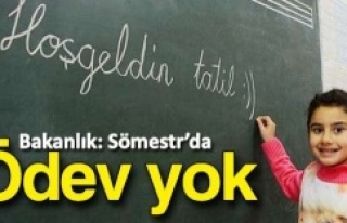 Öğrencilere yarıyıl tatilinde ödev verilmeyecek