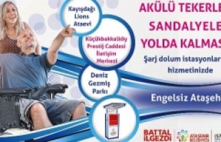Ataşehir'de Akülü sandalyeler için şarj...