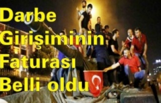 Darbe girişiminin faturası 300 milyar oldu