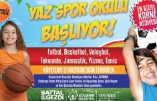 ATAŞEHİR'DE YAZ SPOR OKULLARI 8 DALDA BAŞLIYOR