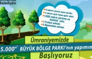 ÜMRANİYE’YE 15 BİN METREKARELİK DEV PARK YAPILIYOR