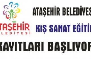 ATAŞEHİR'DE KIŞ SANAT EĞİTİM KAYITLARI...