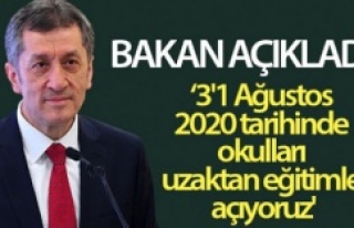 Okullar 31 Ağustos'ta uzaktan eğitimle açılacak