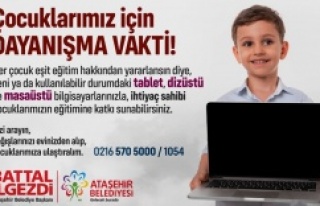 ATAŞEHİR'DE ÇOCUKLAR UZAKTAN EĞİTİME UZAK...