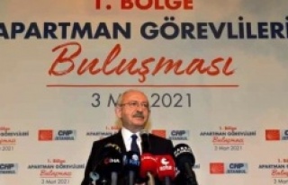 KILIÇDAROĞLU APARTMAN GÖREVLİLERİYLE BULUŞTU.