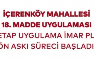 İçerenköy’de 22. Etap İmar Planı Askıya Çıktı: