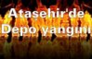 Ataşehir'de depo yangını
