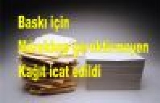 Baskı için mürekkep gerektirmeyen kağıt icat...