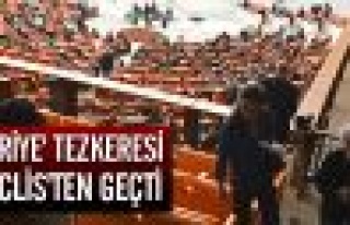 Meclis'ten Suriye Tezkeresi Geçti