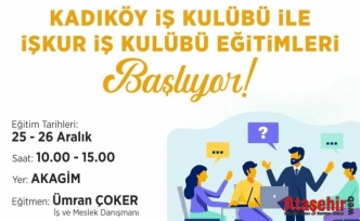 İŞKUR Kadıköy İş Kulübü iş birliğiyle İş Kulübü Eğitimleri başlıyor!