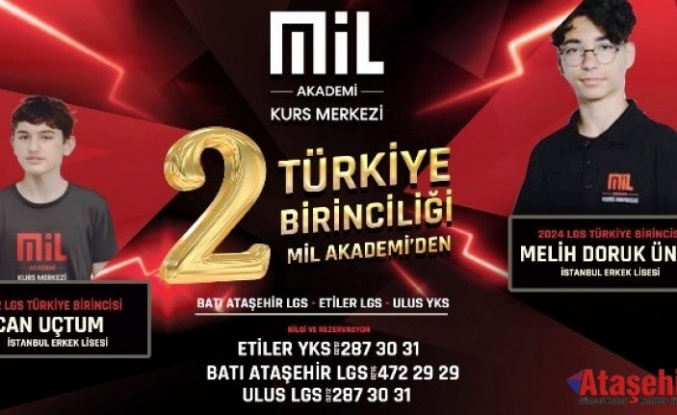 MİL AKADEMİ KURS’TAN LGS’DE BÜYÜK BAŞARI: TÜRKIYE BIRINCILERI YETIŞTIRDI!