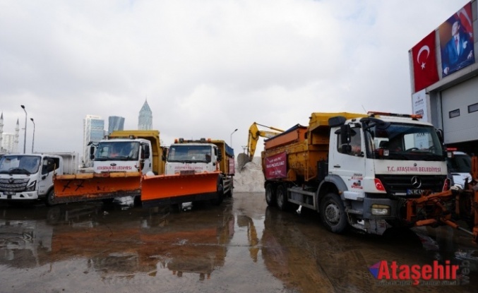 Ataşehir Belediyesi, Beklenen Kar Yağışı Öncesinde Hazırlıklarını Tamamladı