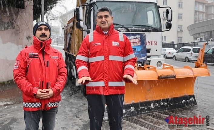 Ataşehir’de Karla Mücadele Aralıksız Sürüyor