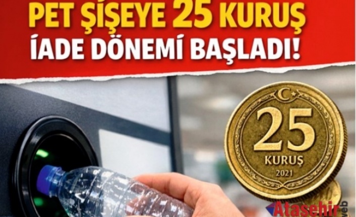 PET Şişe Başına 25 Kuruş İade Dönemi Resmen Başladı!