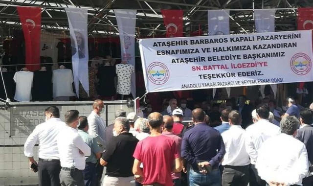 Barbaros Mahallesine Kapalı Pazar Alanına kavuştu